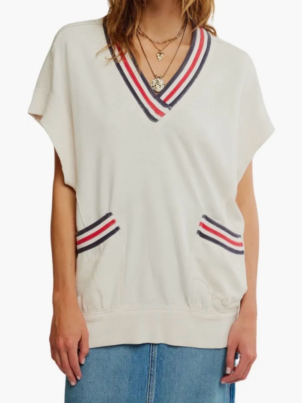 Free People Ivy oversized short sleeved sweatshirt Size S